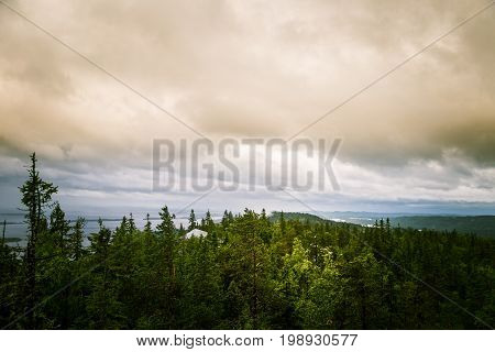 A Beautiful Panorama Of Lake And Forest From Koli National Park Peaks