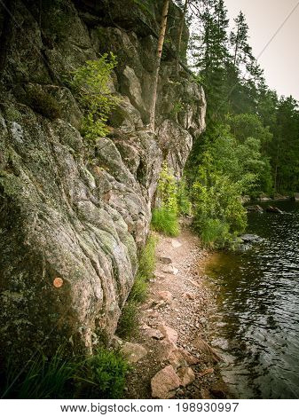 A Beautiful Lake Landscape In Finland