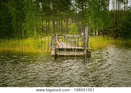 A Beautiful Lake Landscape In Finland