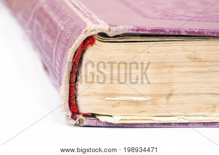 Old book isolated over a white background.