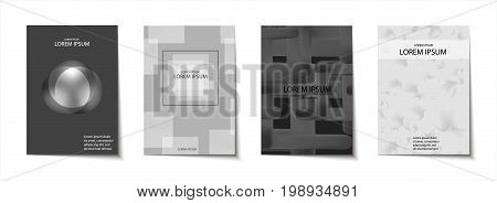 Trendy Template Set With Futuristic Modern Shapes For Poster, Cover, Card, Broshure, Banner.