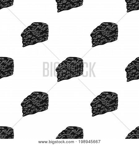 Roguefort.Different kinds of cheese single icon in black style vector symbol stock illustration .