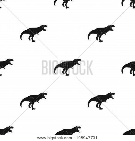 Dinosaur Tyrannosaurus icon in black design isolated on white background. Dinosaurs and prehistoric symbol stock vector illustration.