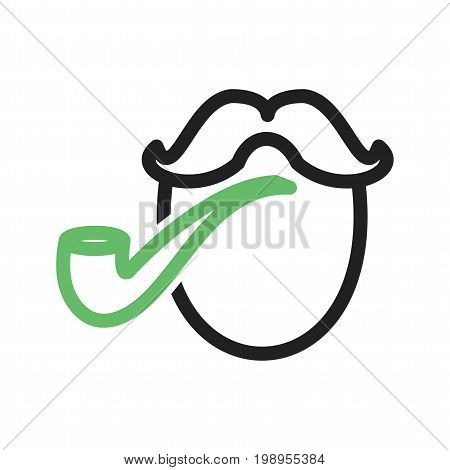 Pipe, smoking, pirate icon vector image. Can also be used for pirate. Suitable for use on web apps, mobile apps and print media.