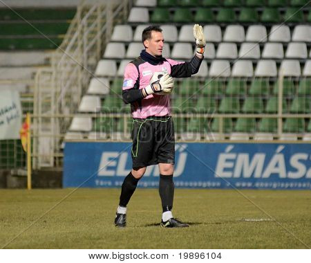 Kaposvar, Ungarn 16. Februar: Arpad Milinte in Aktion auf eine ungarische nationale Cup Fußball-Spiel-Kap