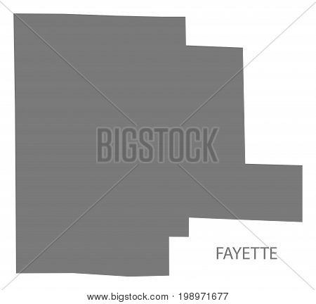 Fayette County Map Of Alabama Usa Grey Illustration Silhouette