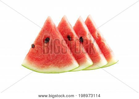 White isolated Watermelon's piece Background with clipping path