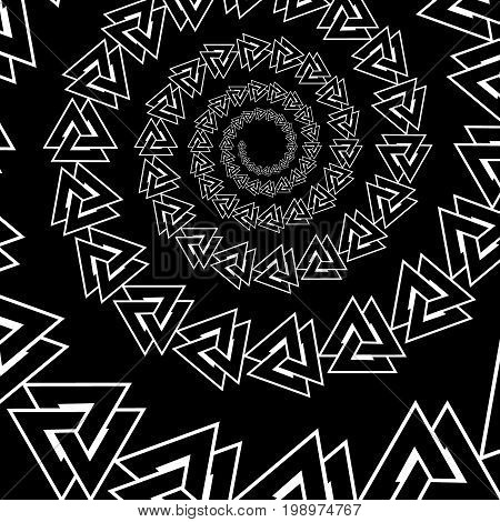 Valknut vector pattern , Valknut black and white background