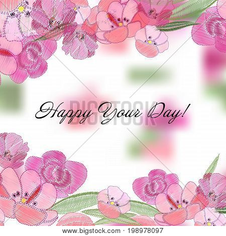 Vintage romantic of fashionable bouquets of flowers. Summer flowers for decorating postcards, scrapbooking, fancywork, invitations. Vector design elements.