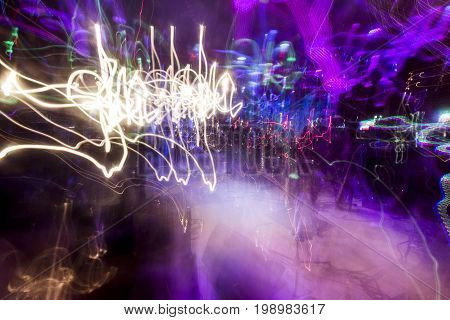 Colorful blurred fantasy or science fiction background