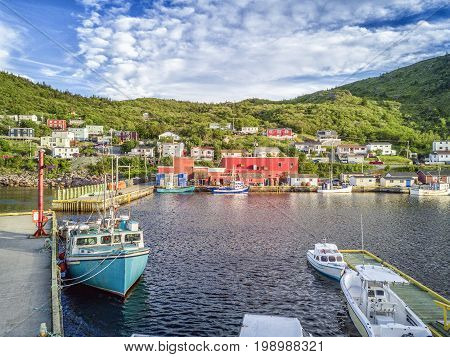 Coast In Petty Harbour At Sunset, Newfoundland, Canada
