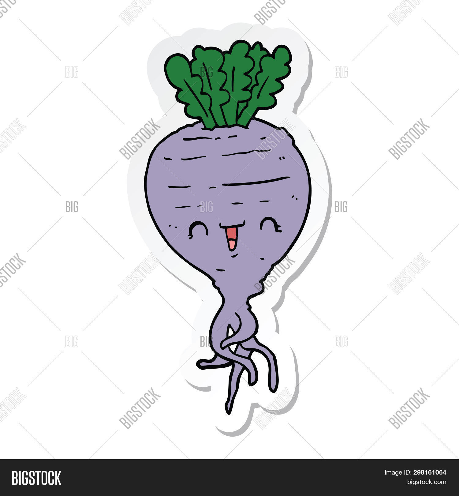 Sticker Cartoon Turnip Image Photo Free Trial Bigstock