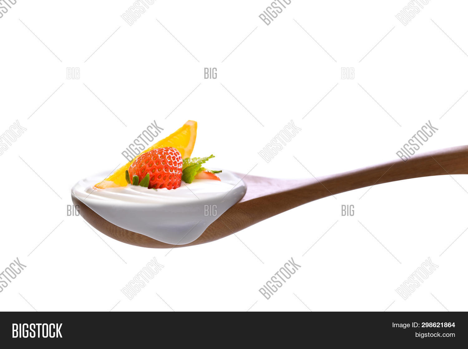 Plain Yogurt On Spoon Image & Photo (Free Trial) Bigstock