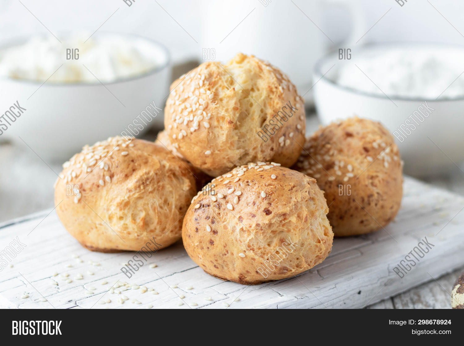 Cottage Cheese Buns On Image & Photo (Free Trial) Bigstock