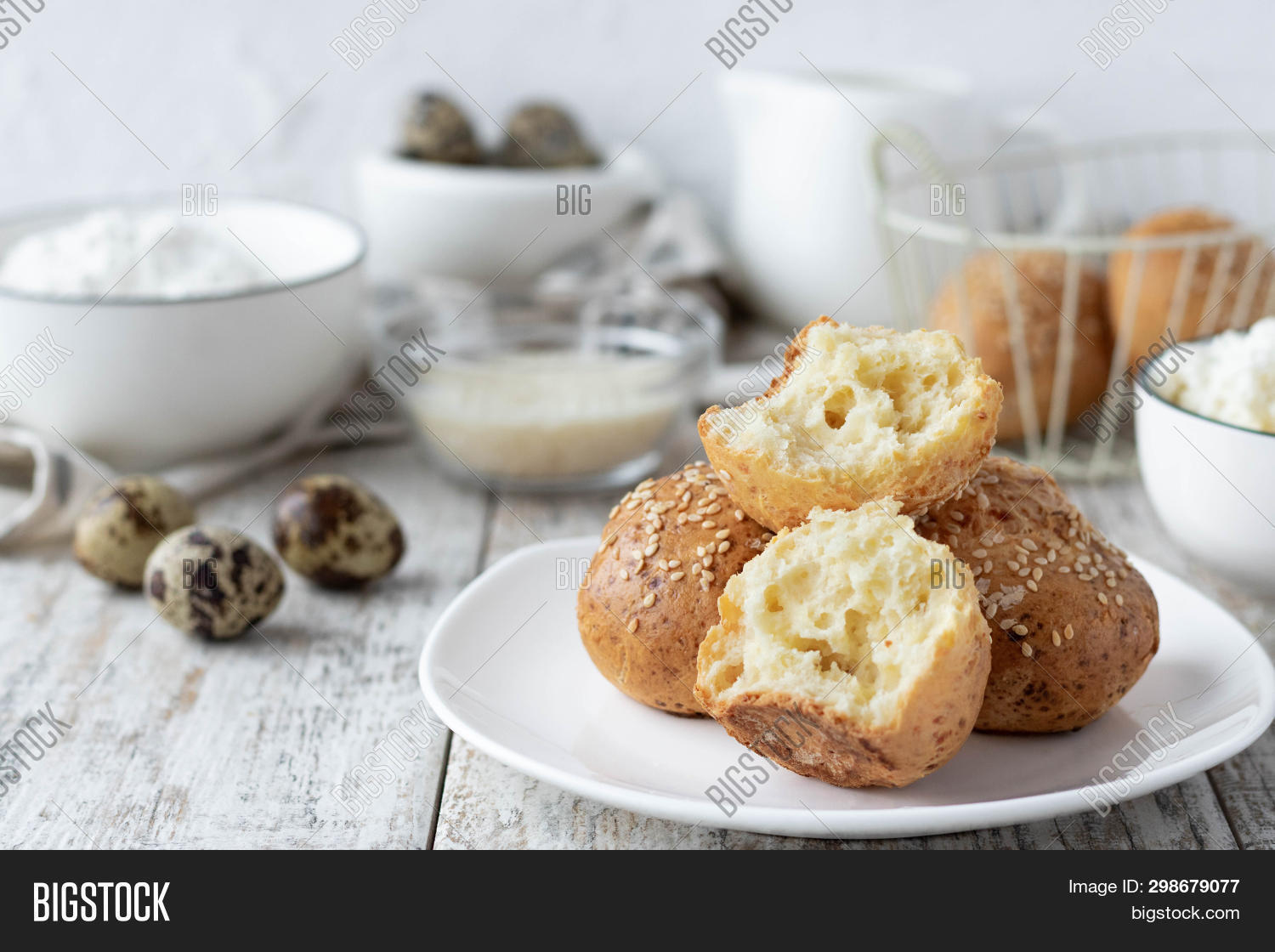 Cottage Cheese Buns On Image & Photo (Free Trial) Bigstock