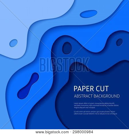 Color 3d Cut Out Paper Effect Abstract Background. Colorful Vector Design Templates.