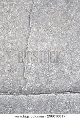 Light Gray Aggregate Material With Crack. Background Material;