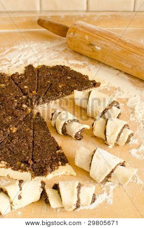 ケシの実を準備満ちて Rugelach - ユダヤ人のペストリー