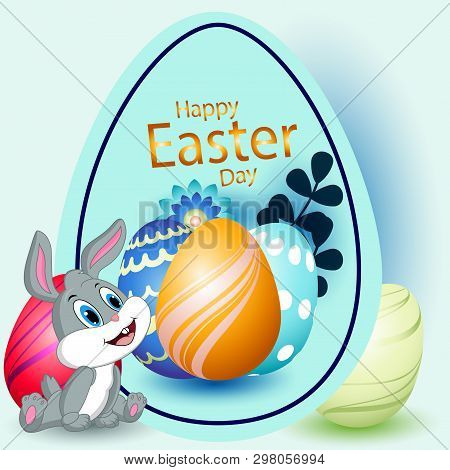 Illustration Of Easter Poster Isolated On White Background