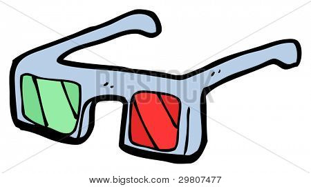 trzy wymiarowe okulary kreskówka