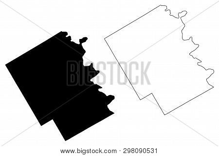 Bosque County, Texas (counties In Texas, United States Of America,usa, U.s., Us) Map Vector Illustra