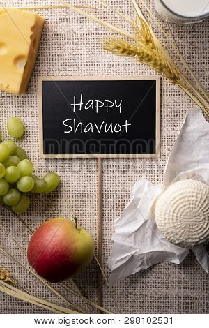 Happy Shavuot. Traditional Jewish Holiday. The Harvest Season.