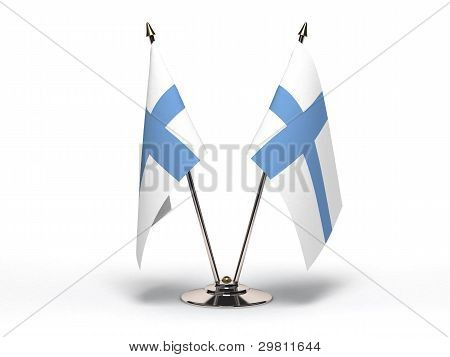 Miniature Flag af Finland (isoleret)