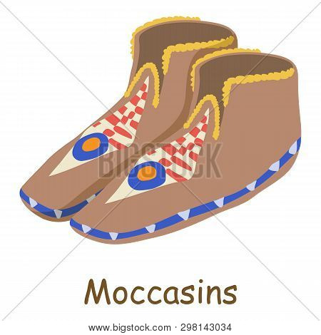 Moccasins Icon. Isometric Illustration Of Moccasins Icon For Web