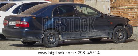 Kazakhstan, Ust-kamenogorsk, April 11, 2019: Toyota Corona. Old Japanese Car