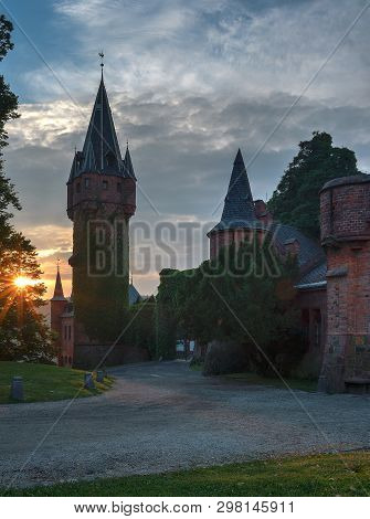 Hradec Nad Moravici Castle During Sunset, Czech Republic