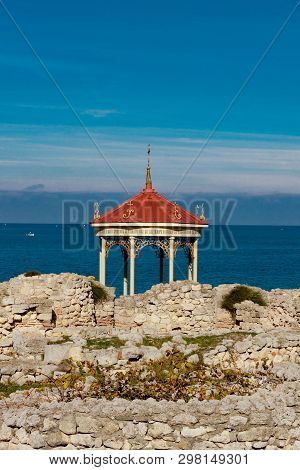 Sebastopol, Crimea, Russia - November 04, 2018: Chapel On The Site Of The Baptism Of St. Prince Vlad