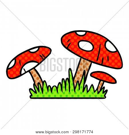 hand drawn cartoon doodle of a toad stool