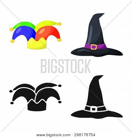 Vector Design Of Clothing And Cap Icon. Set Of Clothing And Beret Vector Icon For Stock.