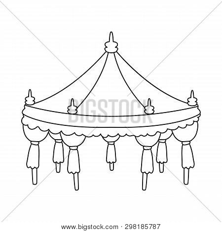 Vector Design Of Tent And Simple Sign. Set Of Tent And Event Vector Icon For Stock.