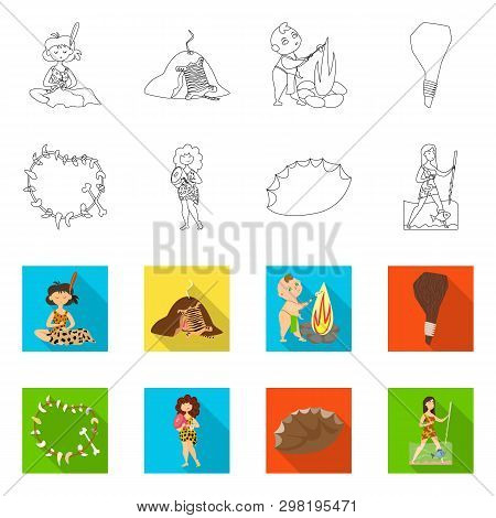 Vector Design Of Evolution  And Prehistory Icon. Set Of Evolution  And Development  Stock Symbol For