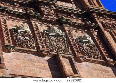 Details Of The Famous Catholic Cathedral In Astorga, Spain