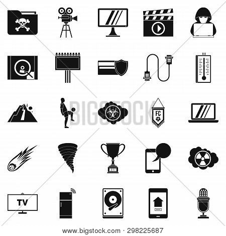Televisor Icons Set. Simple Set Of 25 Televisor Icons For Web Isolated On White Background