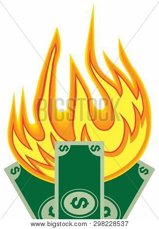 Some Currency Has Been Set On Fire