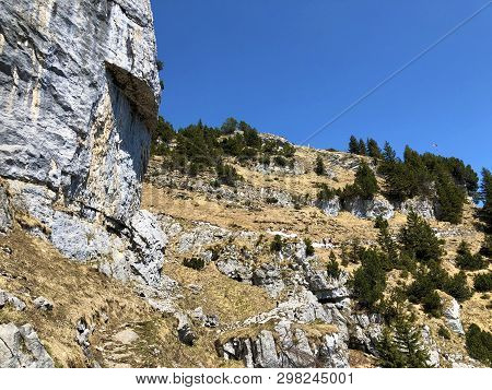 Füessler Cliff Or Füessler-felsen (fueessler-felsen Or Fuessler-felsen) On The Ebenalp Alpine Hill A