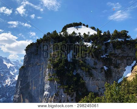 Füessler Cliff Or Füessler-felsen (fueessler-felsen Or Fuessler-felsen) On The Ebenalp Alpine Hill A