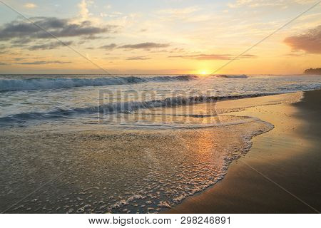 Sunset Etang Sale Reunion Island, Indian Ocean