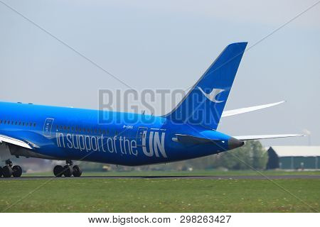 Amsterdam The Netherlands - April 22nd, 2019: B-1356 Xiamen Airlines Boeing 787-9 Dreamliner Takeoff