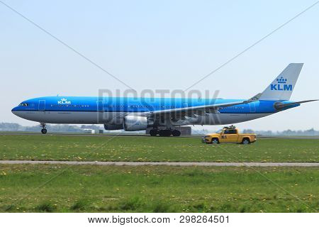 Amsterdam The Netherlands - April 22nd, 2019: Ph-aka Klm Royal Dutch Airlines Airbus A330-303 Takeof