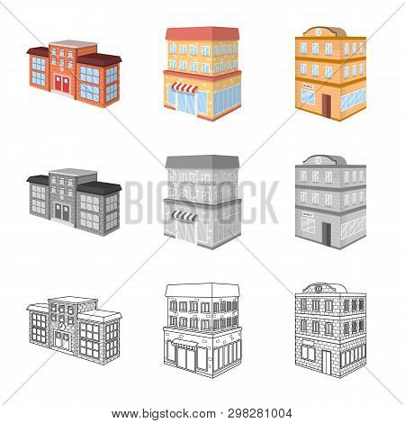 Vector Design Of Construction And Building Icon. Collection Of Construction And Estate Vector Icon F