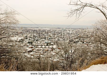 Iced up city
