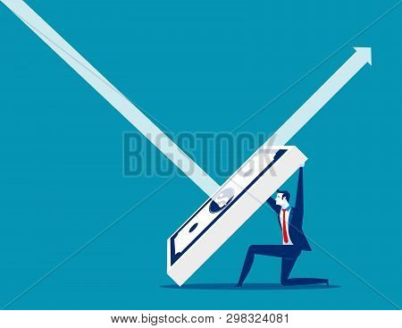 Economic Bounce Back. Concept Business Vector Illustration.