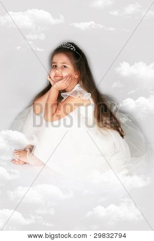Hosszú haja gyönyörű kislány