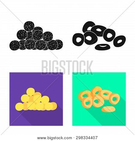 Vector Illustration Of Oktoberfest And Bar Symbol. Collection Of Oktoberfest And Cooking Stock Vecto