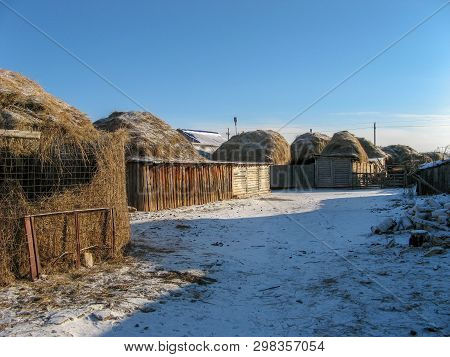 Travel To Border Of Russia And Kazakhstan , Photo Of Some Small Villages And Cities On Way, Khutorka