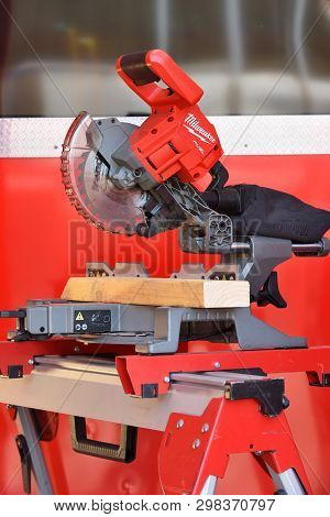 Vilnius, Lithuania - April 25: Milwaukee Power Tools On April 25, 2019 In Vilnius Lithuania. The Mil